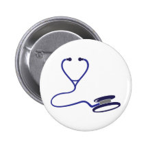 Estetoscopio azul pin