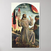 Estigmas de St Francis de Vincenzo Foppa Posters