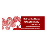Estilista rojo de señora Classic Salon del pelo Tarjetas De Negocios