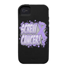 Estilo cómico del cáncer del tornillo iPhone 4 fundas