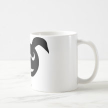 Estilo cómico del conejito lindo negro tazas de café
