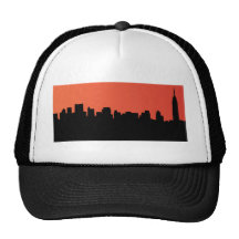 estilo cómico del horizonte del newyork gorras de camionero