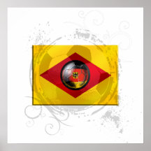Estilo de Alemania el Brasil del balón de fútbol Impresiones