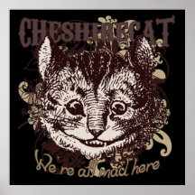 Estilo de Carnivale del gato de Cheshire Posters