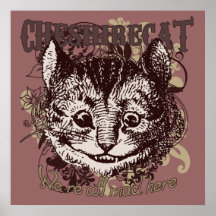 Estilo de Carnivale del gato de Cheshire Posters