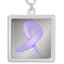 Estilo de general Cancer Grunge Ribbon Metal Grímpola