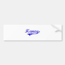 Estilo de la obra clásica del apellido de Haney Etiqueta De Parachoque