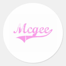 Estilo de la obra clásica del apellido de Mcgee Etiquetas