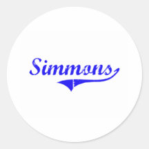 Estilo de la obra clásica del apellido de Simmons Pegatina