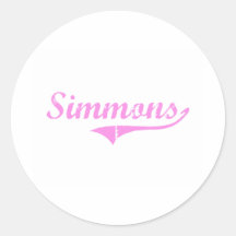 Estilo de la obra clásica del apellido de Simmons Pegatina