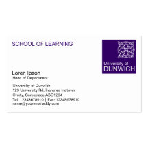 Estilo de la universidad - Deep Purple Tarjeta De Visita