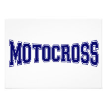Estilo de la universidad del motocrós invitacion personal 