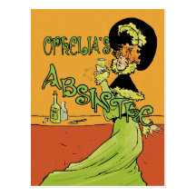 Estilo de los 1890s del ajenjo postales