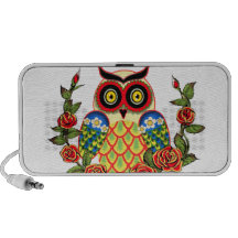 Estilo del búho y del mexicano de los rosas notebook altavoces