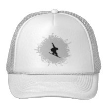 Estilo del garabato de la snowboard gorro