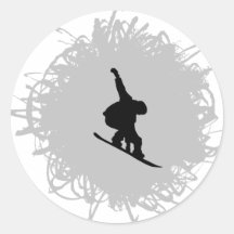 Estilo del garabato de la snowboard pegatinas  