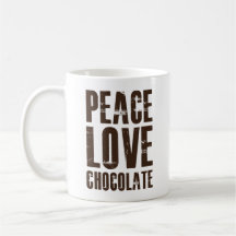 Estilo del Grunge del chocolate del amor de la paz Tazas