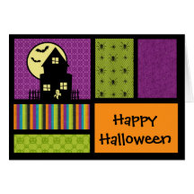 Estilo del libro de recuerdos del feliz Halloween Tarjetas