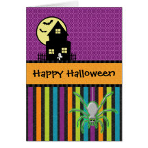 Estilo del libro de recuerdos del feliz Halloween Tarjetón
