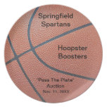 Estilo del texture_fundraiser de Spirit_Basketball Plato Para Fiesta