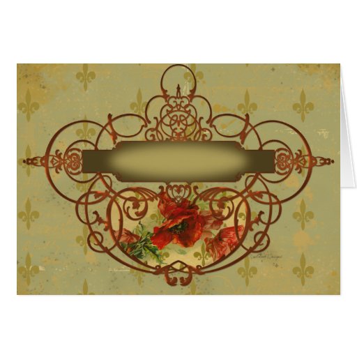 Estilo del Victorian de la flor de lis de las amap Tarjetas