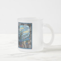 Estilo del vitral del vintage de la planta del flo tazas de café