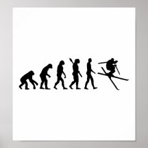 Estilo libre del esquí de la evolución posters