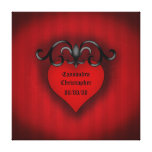 Estilo medieval gótico del corazón rojo romántico  lona estirada galerías