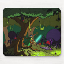 Estilo Mousepad del animado del bosque de la araña
