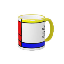 Estilo Neo-plasticism de Mondrian Tazas De Café
