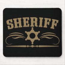 Estilo occidental del sheriff alfombrilla de ratones