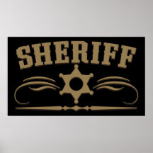 Estilo occidental del sheriff poster