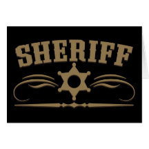 Estilo occidental del sheriff tarjetón