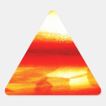 Estilo pródigo del círculo del diseño radial de or pegatina trianguladas personalizadas