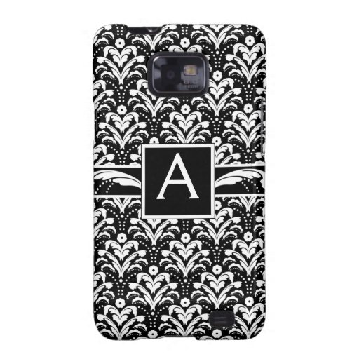 Estilo retro blanco y negro formal del art déco de galaxy SII fundas