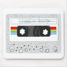 Estilo retro de la cinta de casete 80s alfombrilla de raton