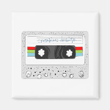 Estilo retro de la cinta de casete 80s imanes de nevera