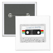 Estilo retro de la cinta de casete 80s pin