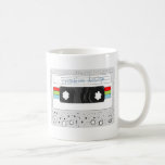 Estilo retro de la cinta de casete 80s taza de café