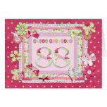 estilo scrapbooking del 88.o cumpleaños tarjetas
