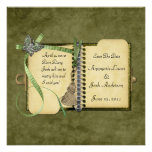 Estimada reserva del vintage del diario la fecha invitación personalizada