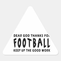 Estimadas gracias de dios por fútbol pegatina triangulo personalizadas