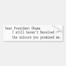 Estimado presidente Obama Etiqueta De Parachoque