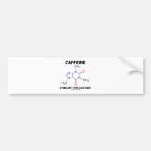 Estimulante del cafeína a mi existencia (molécula) pegatina de parachoque