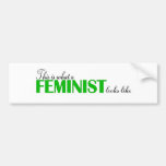 Esto es lo que parece una feminista pegatina de parachoque