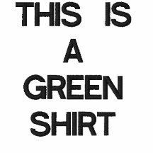 ESTO ES UNA CAMISA VERDE