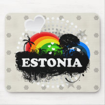 Estonia con sabor a fruta linda alfombrillas de ratón