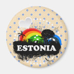 Estonia con sabor a fruta linda imán para frigorífico