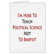 Estoy aquí enseñar a ciencia política a no cuid lo tarjeton