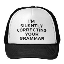 Estoy corrigiendo la gramática gorros bordados